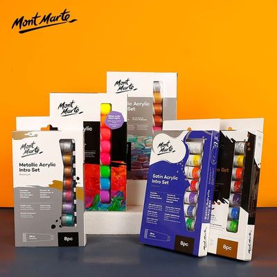 Montmartre Metal Pearlescent Acrylic Paint Set 8 Colors 18ml