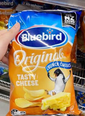 澳洲代购直邮Bluebird优选新西兰土豆网红蓝鸟盐醋酸奶油薯片150g
