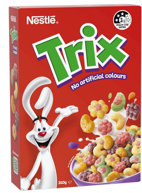 澳洲代购直邮Nestle雀巢 Trix Cereal 混合6种水果造型麦片 310g