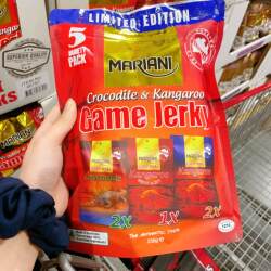 澳洲代直邮 mariani 回国伴手礼袋鼠肉干/鸵鸟肉干/鳄鱼肉干 100g