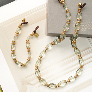 Bohemian Rhapsodie项链淡紫绿水晶手链波西米亚风手饰夏季小清新