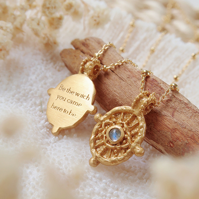 AnandaSoul拉长石可调节锁骨链