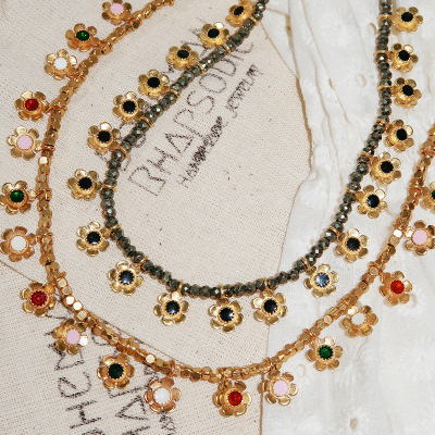 BohemianRhapsodie花朵吊坠项链