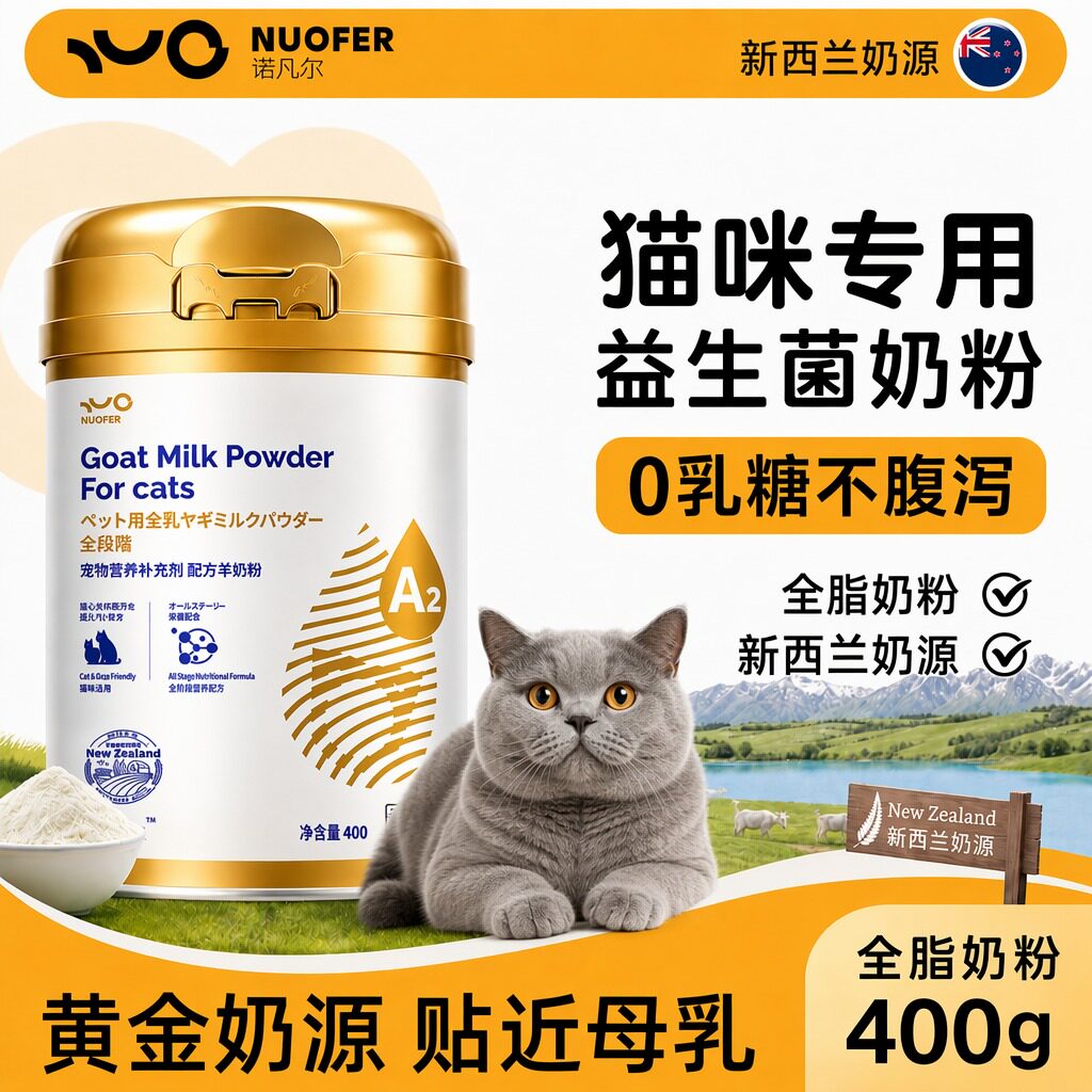 进口新西兰羊奶粉猫咪专用幼猫成猫宠物怀孕营养品补钙营养保健品
