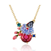 Les Nereides闪耀混搭耳环花色红宝石紫色花朵戒指耳环耳钉项链