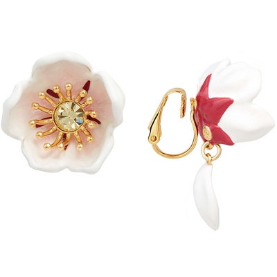 LesNereides樱花耳钉耳夹女