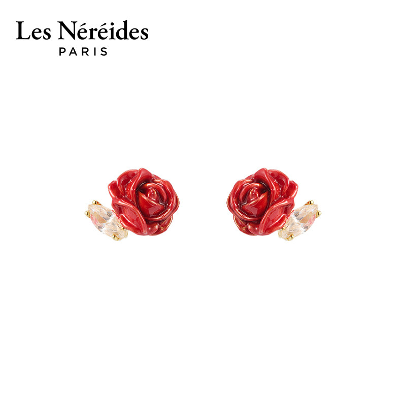 Les Nereides巴黎歌剧院系列 红色玫瑰 耳环