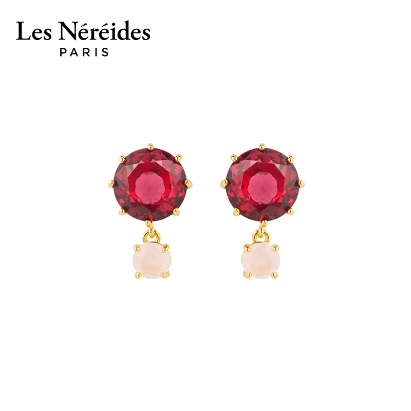 Les Nereides千叶星河系列 圆形星钻 耳钉
