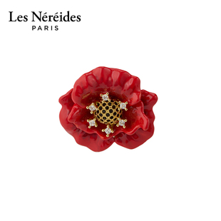 胸针 红色虞美人 Les Nereides田野之美系列