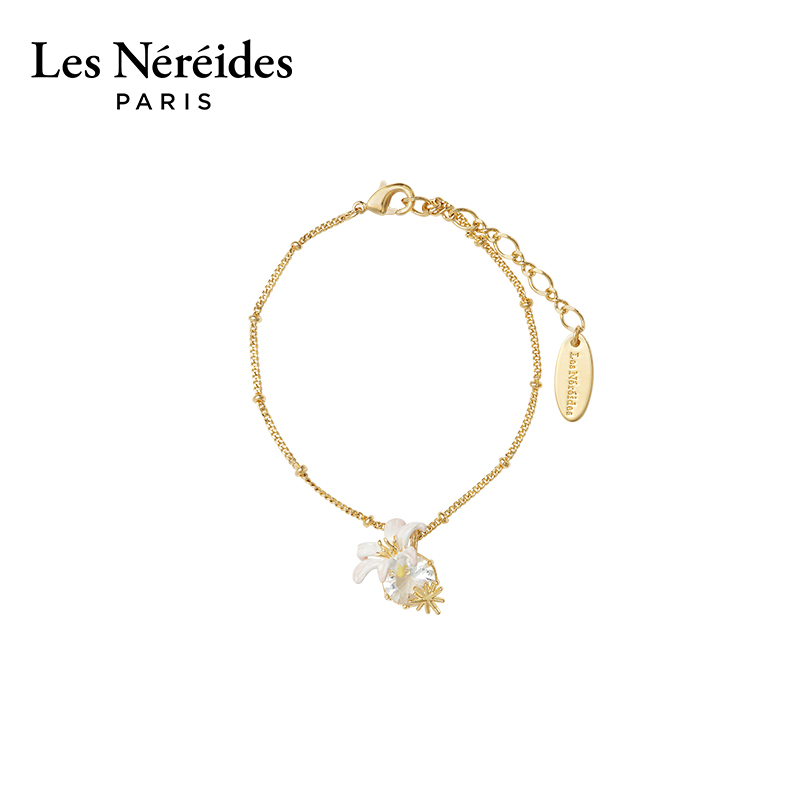 Les Nereides巴黎歌剧院系列 百合花与水晶石 手链