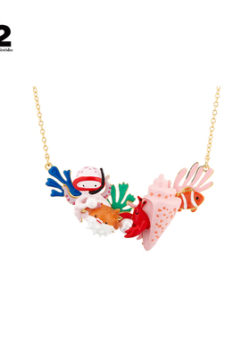 N2 by Les Nereides小美人鱼系列 寄居蟹与章鱼哥 项链