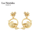 小众轻奢款 Les 送闺蜜 耳钉 耳夹 Nereides昆虫记系列 金色飞燕
