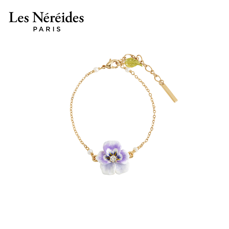 Les Nereides三色堇系列 紫色三色堇 手链