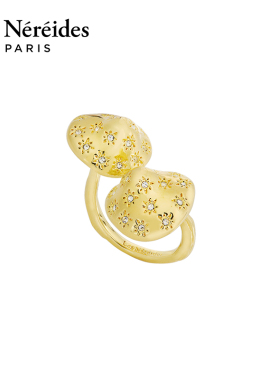 Les Nereides漫步巴比松系列 金色蘑菇 可调节戒指
