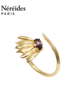 Les Nereides鸢尾花系列 金色向日葵 可调节戒指