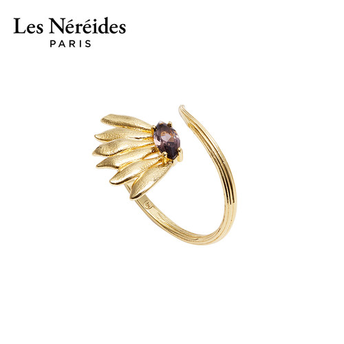 Les Nereides鸢尾花系列 金色向日葵 可调节戒指