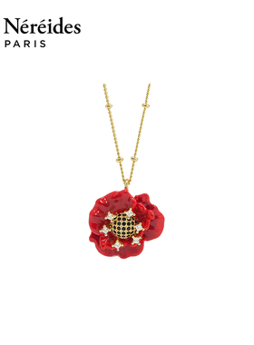 Les Nereides田野之美系列 红色虞美人 项链