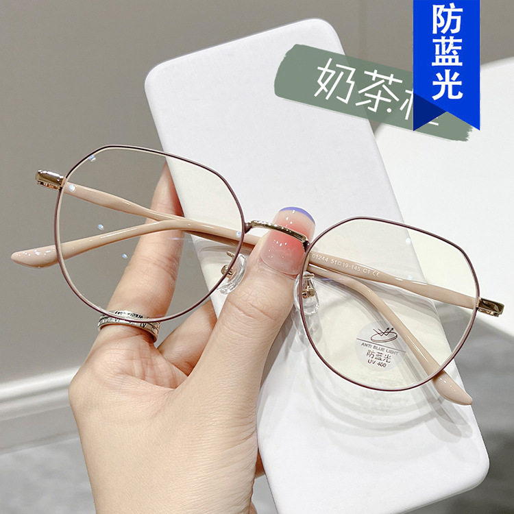 日系george melis近视眼镜框新款防蓝光平光镜女潮流大框素颜
