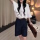 宽松t恤高腰短裤 日系george 独特色净版 新款 显瘦潮 melis夏季