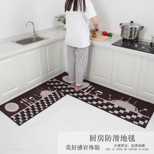 家用厨房高毛绒防滑地垫浴室入户门脚垫子吸水吸油垫长条地毯