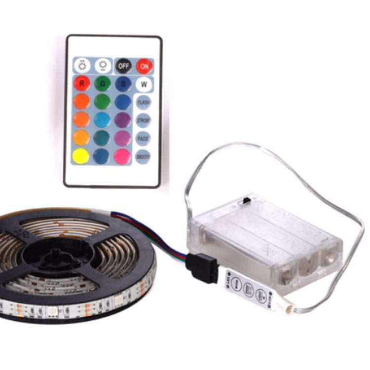led5050防水灯条USB电视TV装饰RGB灯条电池盒led灯带霓虹灯可调光