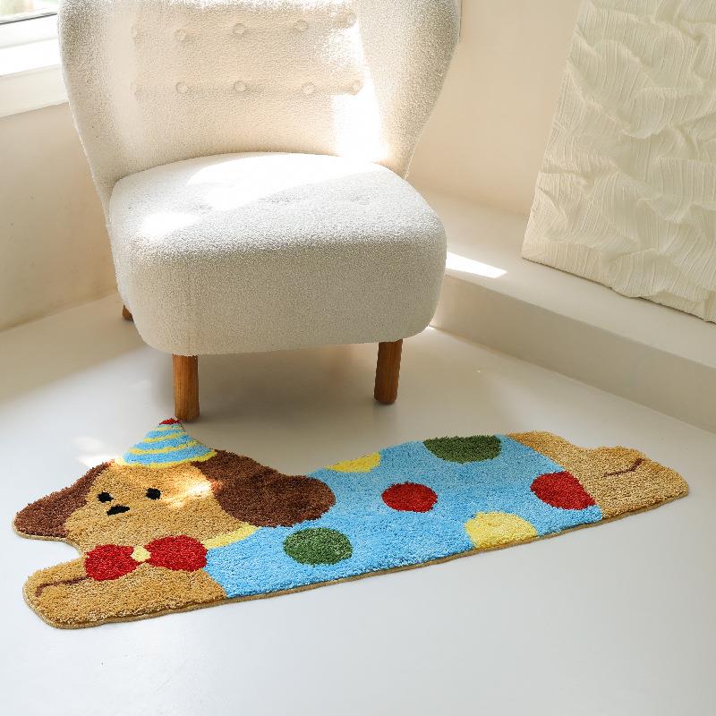 一件 植绒地毯浴室垫卧室簇绒地毯客厅地毯机织苔藓地毯