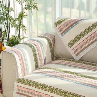 四季通用沙发垫布艺简约棉麻老粗布沙发巾防静电防滑老粗布坐垫子