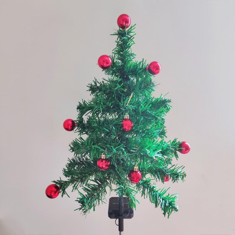 新款太阳能圣诞树灯户外装饰圣诞庭院花园过道太阳能圣诞树草坪灯