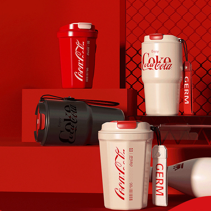 germ可口可乐联名保温杯女士高颜值女生316不锈钢男款咖啡水杯子