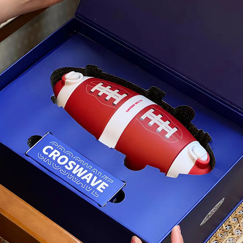 316不锈钢带挂绳橄榄球保温杯