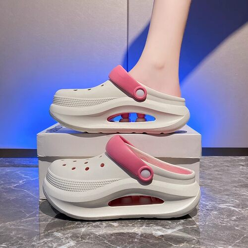洞洞鞋女款夏季外穿防滑厚底增高两用包头拖鞋女生护士防滑凉鞋女