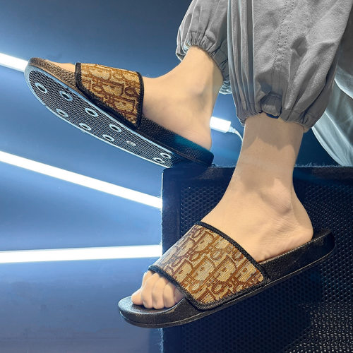 跨境拖鞋大码46男士夏外穿沙滩鞋休闲男鞋轻便一字拖slippers