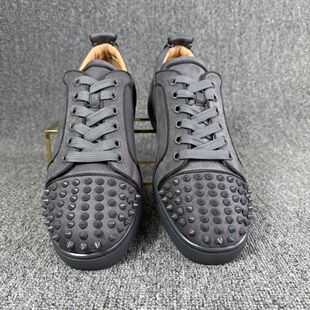 现货欧洲CL铆钉女鞋休闲红底新款板鞋男鞋潮流系带灰色夜店风潮男