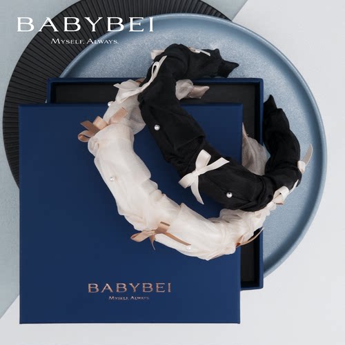 BABYBEI初贝纱纱珍珠宽版发箍