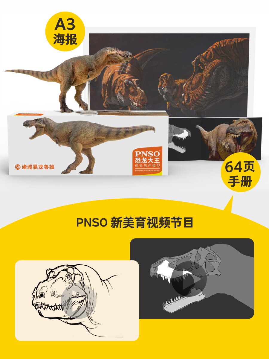 PNSO ZHUCHENG TYRANNOSAURUS LUXIONG 공룡 왕 성장 동반자 모델 58