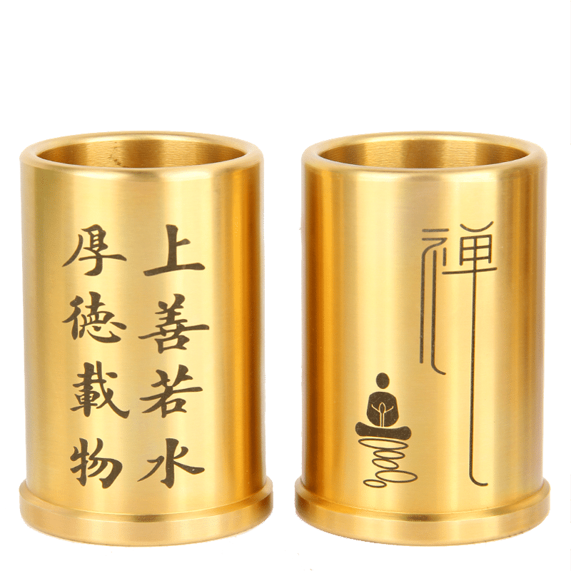 铜笔筒摆件 实心铜笔筒摆件 书桌 工艺礼品 摆件 量大可以订做