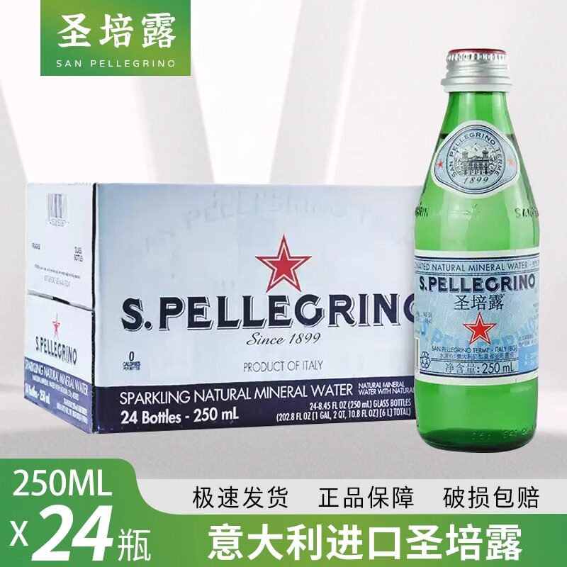 意大利进口圣培露矿泉水250ml*24