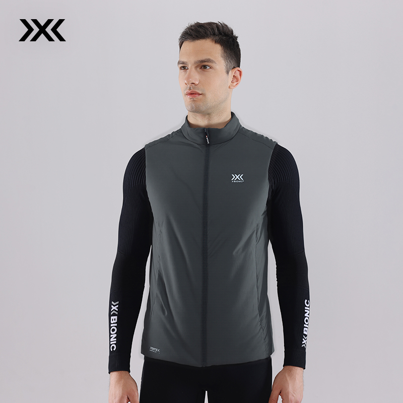 x-bionic 海狸金标P棉轻量立领棉马甲男 秋冬中间保暖层棉打底