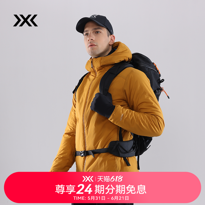 X-BIONIC海狸轻量连帽棉服秋冬保暖柔软轻量拒水防风潮湿保暖棉衣