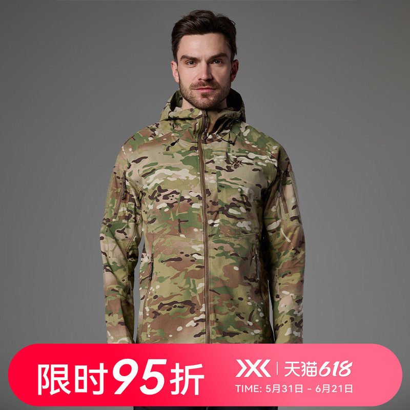 X-BIONIC 战神战术轻量风衣MC户外夹克修身军迷耐磨迷彩男24043