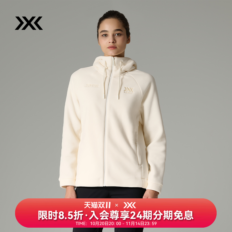 xbinoic抓绒开衫女女抓绒保暖