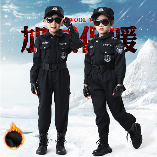 秋冬加绒特警服玩具警察服