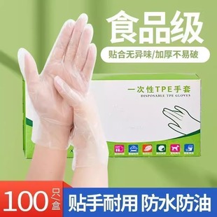 防护烘焙食物手套 一次性手套家用加厚耐用TPE食品级厨房清洁餐饮