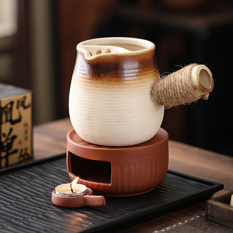 温茶炉蜡烛底座家用围炉煮茶暖茶小火炉罐罐暖奶壶粗陶泡茶壶全套