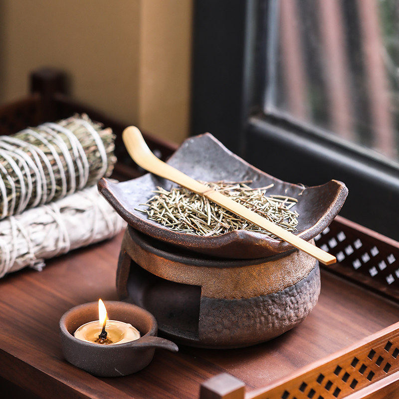 日式香薰炉蜡烛干烧小众高级熏香炉温茶烤茶炉雪松隔火烘烤炉熏炉,家居饰品,香薰炉,淘宝优惠券,粉丝福利购,淘宝优惠卷