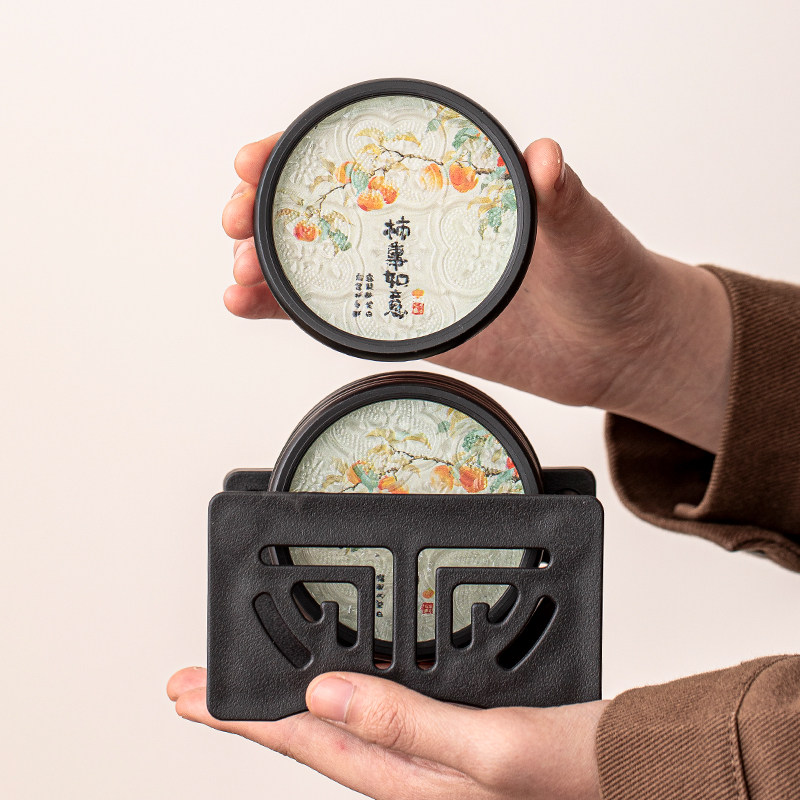 玻璃茶杯垫茶道家用中式功夫茶杯托桌面茶台茶桌隔热防烫茶具配件,餐饮具,茶托,淘宝优惠券,粉丝福利购,淘宝优惠卷