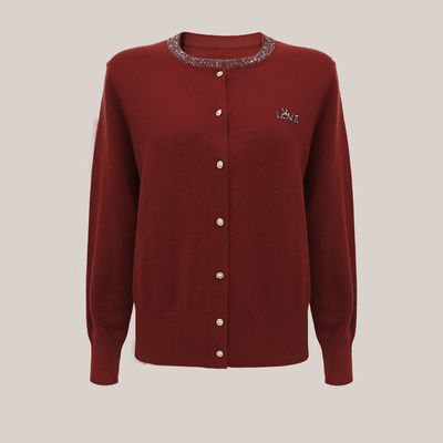 赏心岁月妈妈秋装针织毛衣开衫