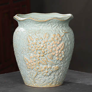 多肉花盆特价 老庄陶瓷大号清仓肉植物草莓苗大口径粗陶复古盆透气