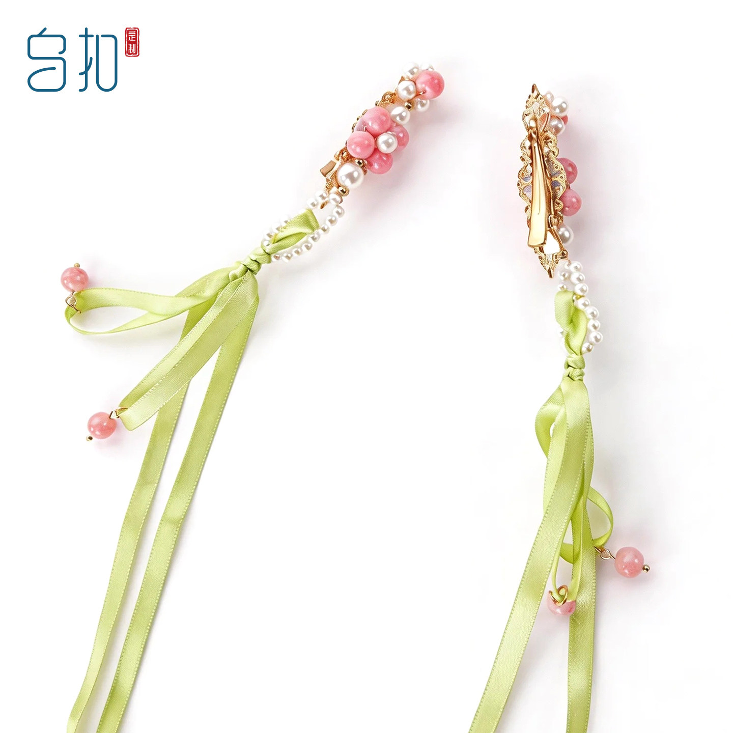 乌扣.芳芷 女童汉服古风发饰儿童中国风古装配饰发夹发带