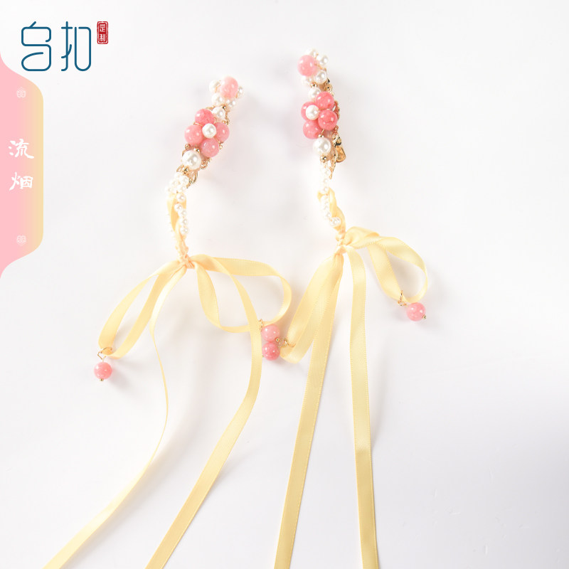 乌扣.流烟 女童汉服发饰儿童古装发带配饰发夹古风